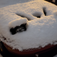 4-5 inches of snow. I love how the vents stay visible